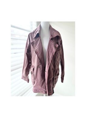Anthropologie Dusty Mauve Utility Jacket